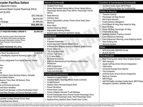 New 2026 Chrysler Pacifica Select AWD/4WD image 6