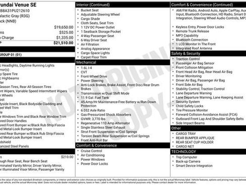 Certified 2023 Hyundai Venue SE image 23