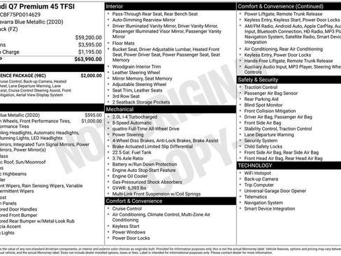 Used 2023 Audi Q7 2.0T Premium w/ Convenience Package AWD/4WD image 28
