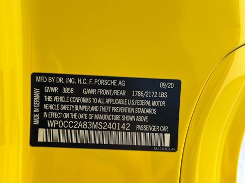 Certified 2021 Porsche 718 Boxster Spyder RWD image 33
