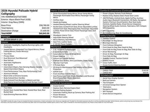 New 2026 Hyundai Palisade Calligraphy AWD/4WD image 1