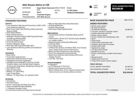 Used 2024 Nissan Altima 2.5 SR w/ SR Premium Package FWD image 3