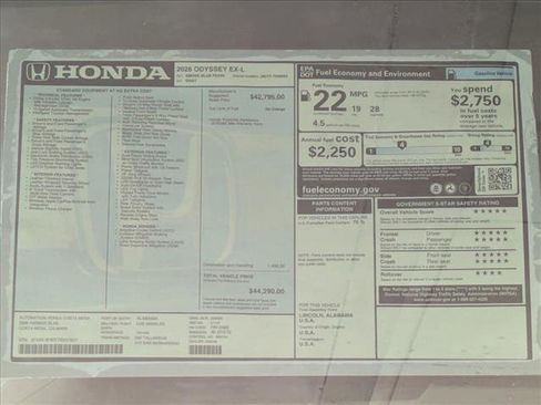 New 2026 Honda Odyssey EX-L image 19