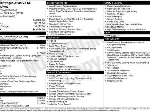 Used 2023 Volkswagen Atlas SE w/ Panoramic Sunroof Package FWD image 3