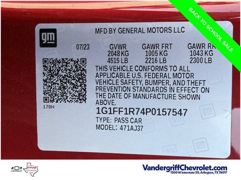Used 2023 Chevrolet Camaro SS RWD image 12