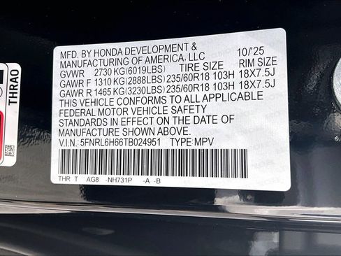 New 2026 Honda Odyssey EX-L image 8