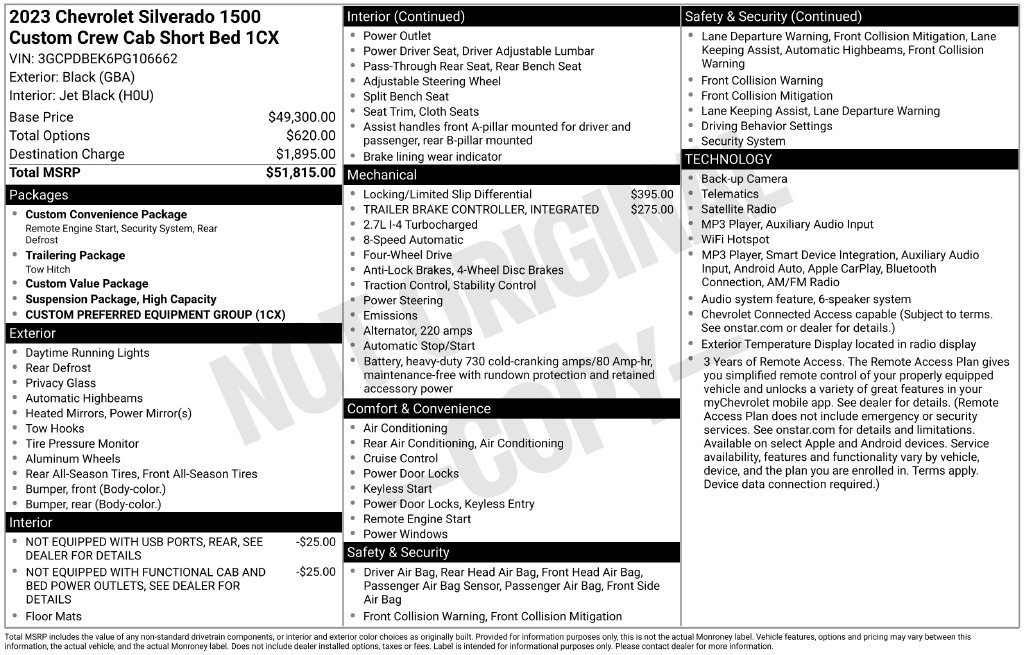Used 2023 Chevrolet Silverado 1500 Custom AWD/4WD image 7