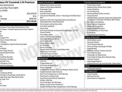Used 2015 Subaru Crosstrek 2.0i Premium image 3