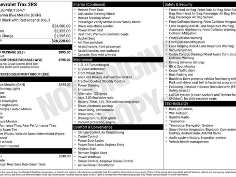 Used 2025 Chevrolet Trax RS w/ Sunroof Package FWD image 14