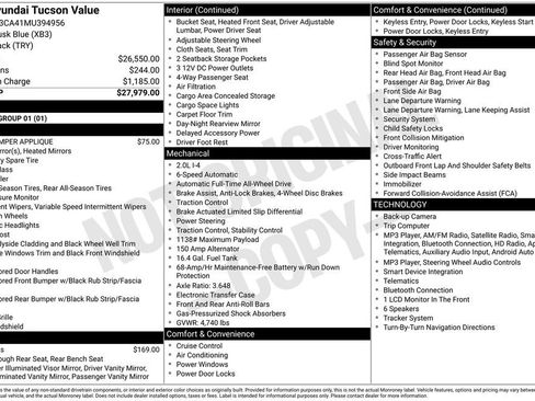 Used 2021 Hyundai Tucson Value AWD/4WD image 2
