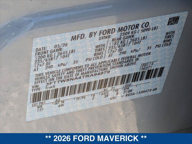 New 2026 Ford Maverick Tremor AWD/4WD image 21