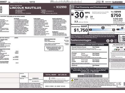 Used 2025 Lincoln Nautilus Reserve w/ Jet Appearance Package