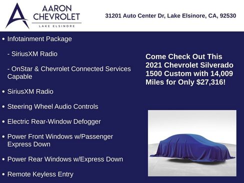 Used 2021 Chevrolet Silverado 1500 Custom w/ Safety Confidence Package image 25