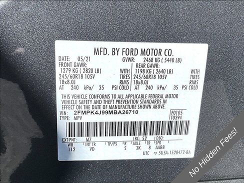 Used 2021 Ford Edge SEL w/ Cargo Accessory Package AWD/4WD image 31