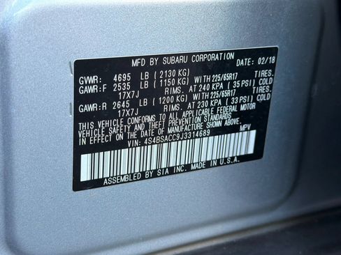 Used 2018 Subaru Outback 2.5i Premium w/ Popular Package #1 AWD/4WD image 59