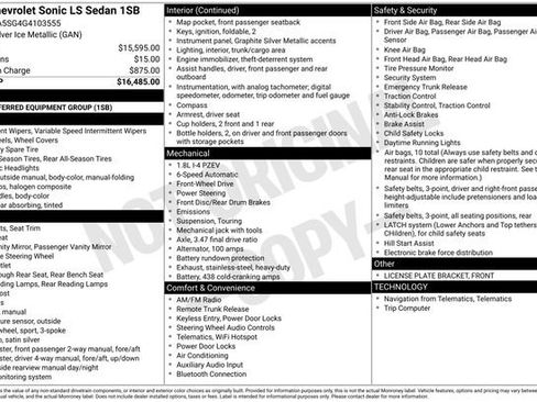 Used 2016 Chevrolet Sonic LS FWD image 11