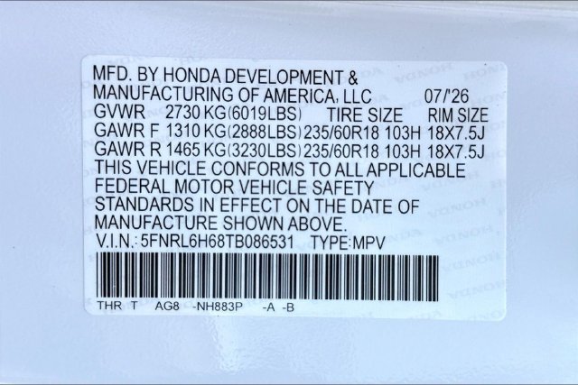 New 2026 Honda Odyssey EX-L image 8