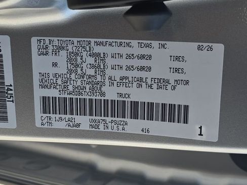 New 2026 Toyota Tundra Platinum image 35