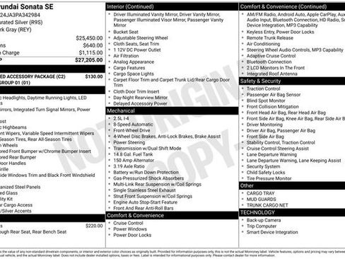 Used 2023 Hyundai Sonata SE w/ Preferred Accessory Package image 10