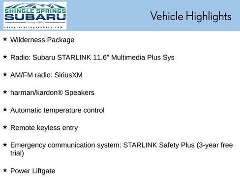 Certified 2024 Subaru Outback Wilderness AWD/4WD image 53