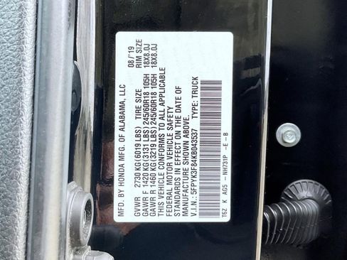 Used 2019 Honda Ridgeline Black Edition image 26