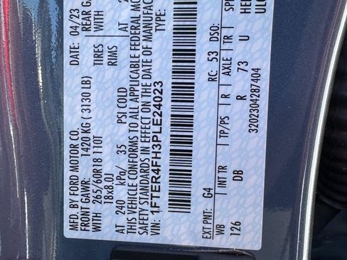 Used 2023 Ford Ranger Lariat w/ Equipment Group 501A High image 24