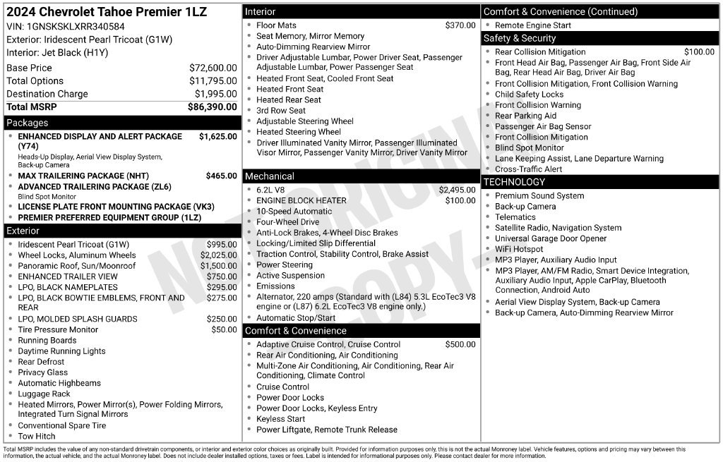 Used 2024 Chevrolet Tahoe Premier AWD/4WD image 43