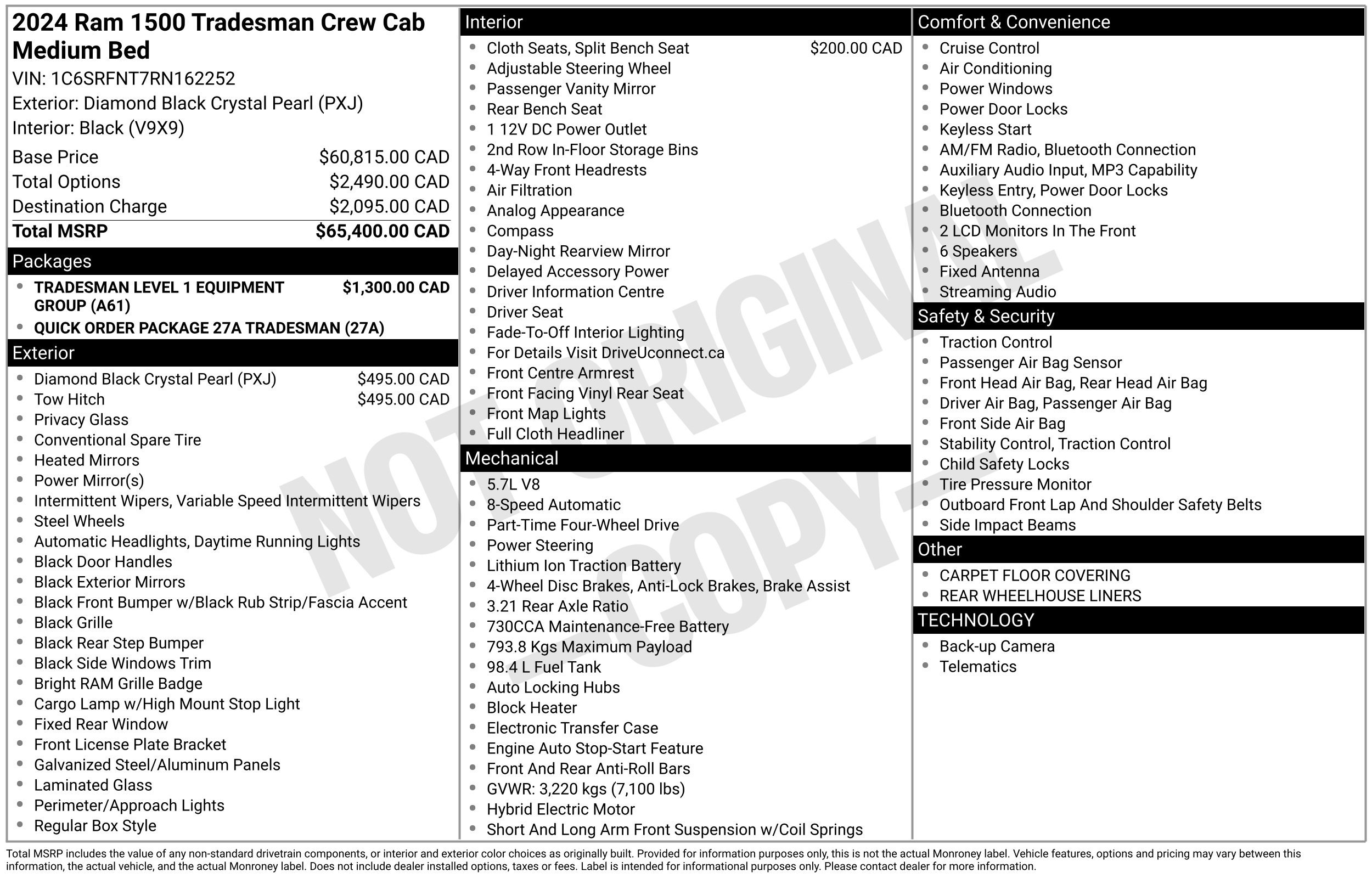 Used 2024 RAM 1500 Tradesman AWD/4WD image 2