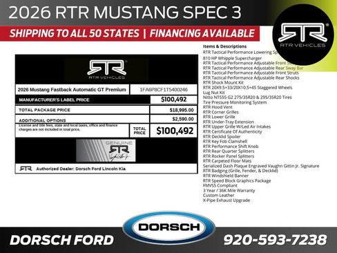 New 2026 Ford Mustang GT Premium RWD image 2
