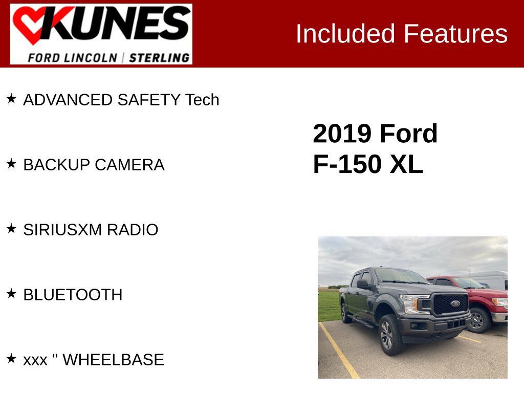 Used 2019 Ford F150 XL w/ Equipment Group 101A Mid AWD/4WD image 2