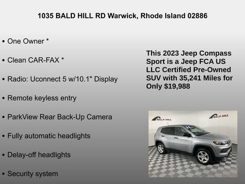 Certified 2023 Jeep Compass Sport image 7