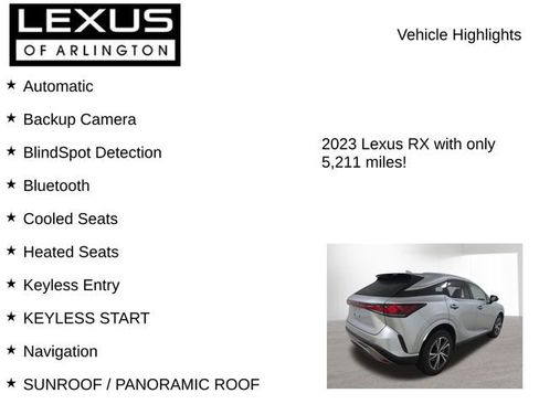Used 2023 Lexus RX 350 Premium w/ Accessory Package (Z1) image 8