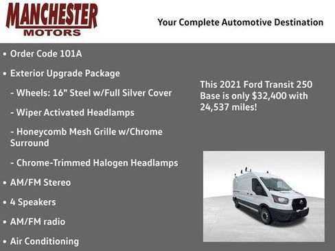 Used 2021 Ford Transit 250 Medium Roof w/ Exterior Upgrade Package image 2