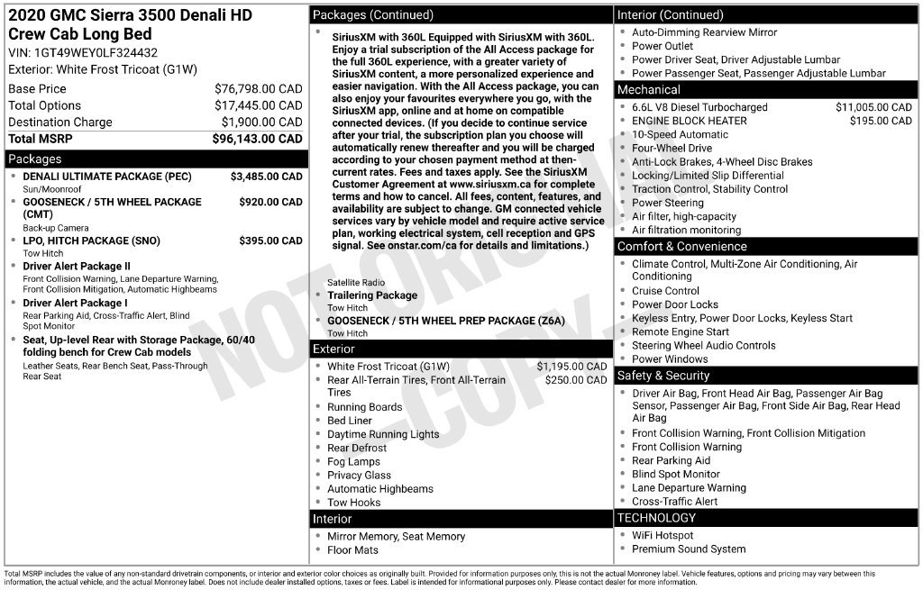 Used 2020 GMC Sierra 3500 Denali w/ Denali Ultimate Package AWD/4WD image 44
