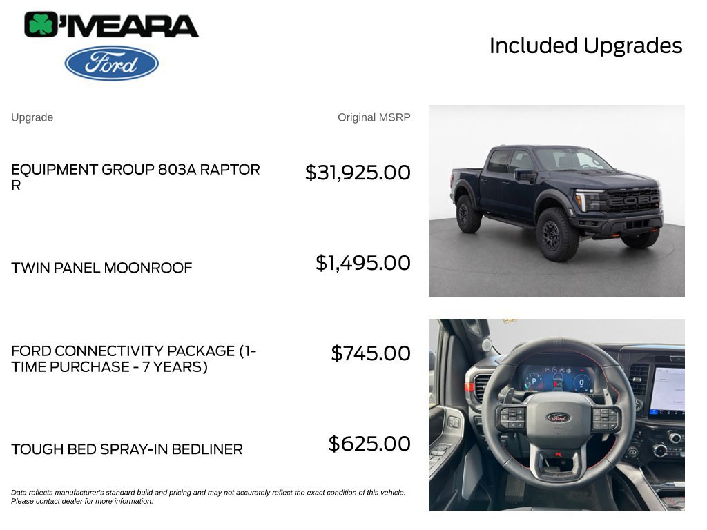 Certified 2026 Ford F150 Raptor w/ Equipment Group 803A Raptor R AWD/4WD image 4