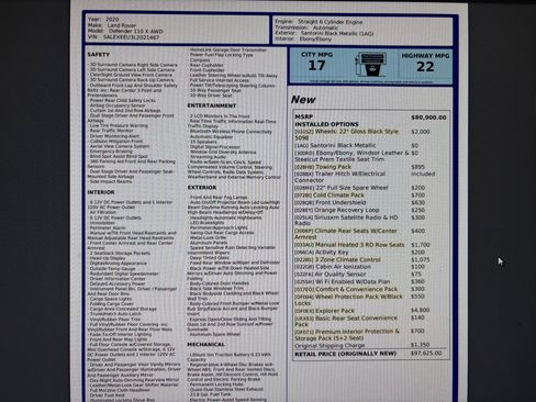 Used 2020 Land Rover Defender 110 X image 23