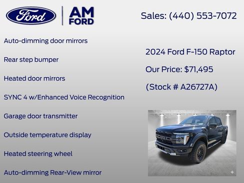 Certified 2024 Ford F150 Raptor AWD/4WD image 21