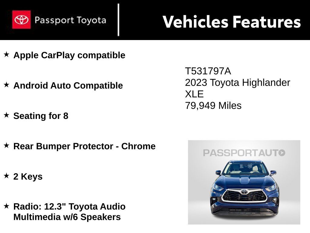 Used 2023 Toyota Highlander XLE AWD/4WD image 11