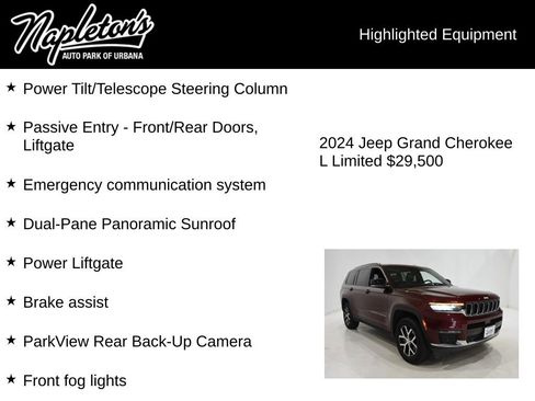 Used 2024 Jeep Grand Cherokee L Limited w/ Luxury Tech Group II AWD/4WD image 16