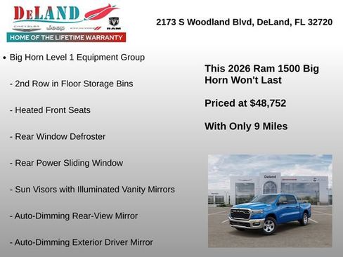 New 2026 RAM 1500 Big Horn AWD/4WD image 6