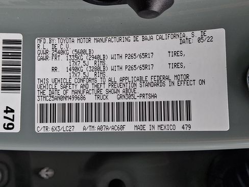 Used 2022 Toyota Tacoma TRD Sport w/ TRD Premium Sport Package AWD/4WD image 30