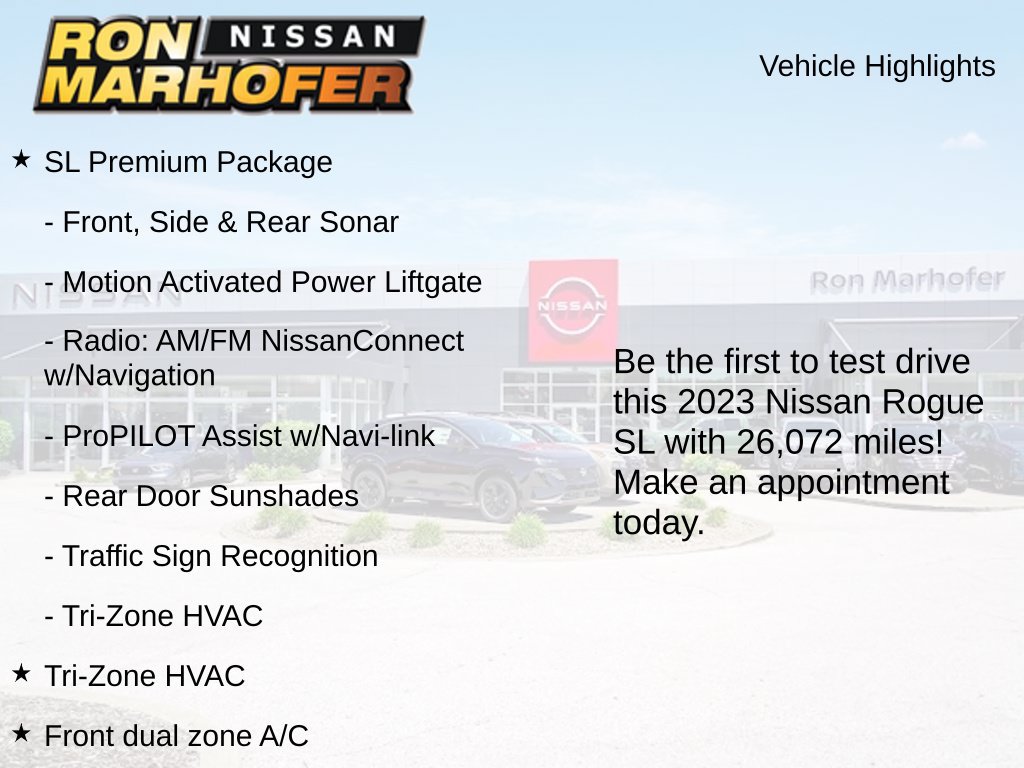 Used 2023 Nissan Rogue SL w/ SL Premium Package AWD/4WD image 2