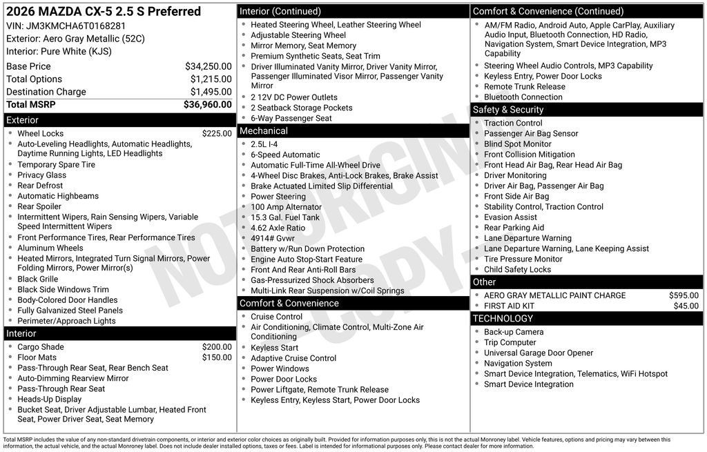New 2026 MAZDA CX-5 Preferred AWD/4WD image 34