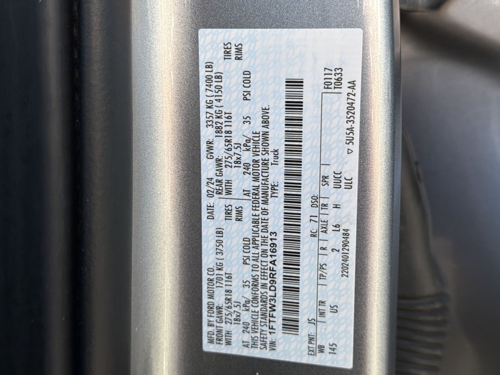 Used 2024 Ford F150 XLT w/ Equipment Group 302A MID AWD/4WD image 41