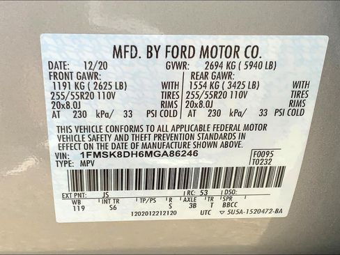 Used 2021 Ford Explorer XLT w/ Equipment Group 202A AWD/4WD image 37