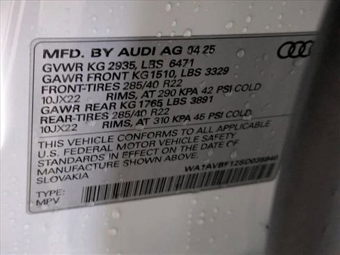 Certified 2025 Audi Q8 Premium w/ Black Optic Package image 25