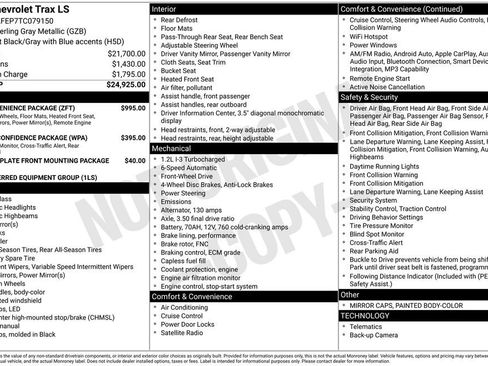 Used 2026 Chevrolet Trax LS w/ LS Convenience Package FWD image 5