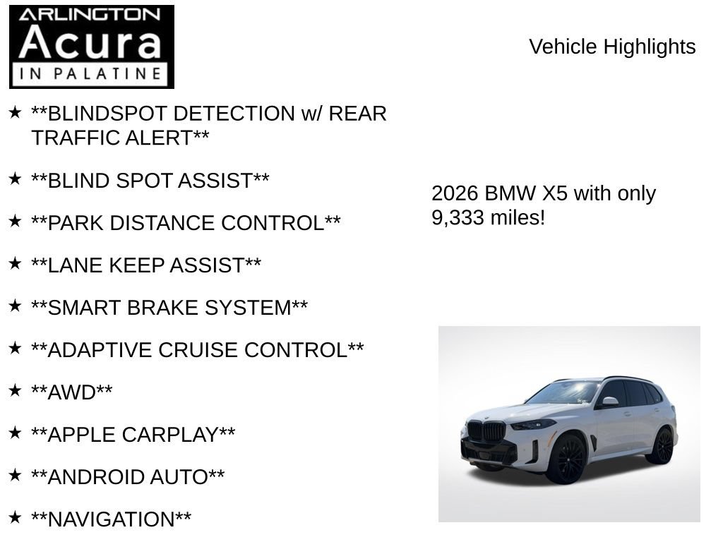 Used 2026 BMW X5 xDrive40i w/ M Sport Package AWD/4WD image 8