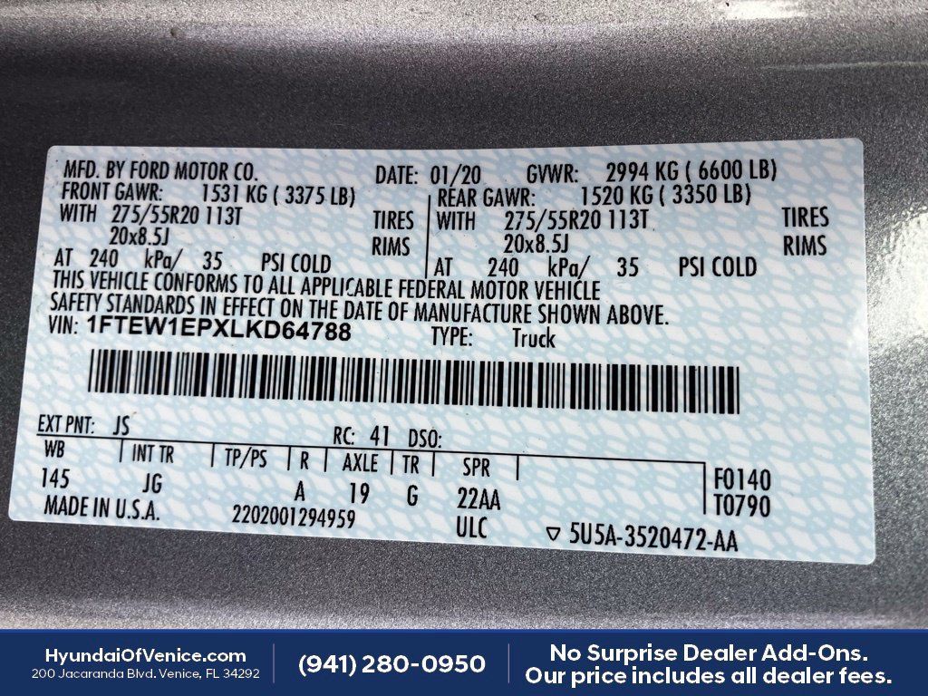 Used 2020 Ford F150 XL w/ Equipment Group 101A Mid AWD/4WD image 15