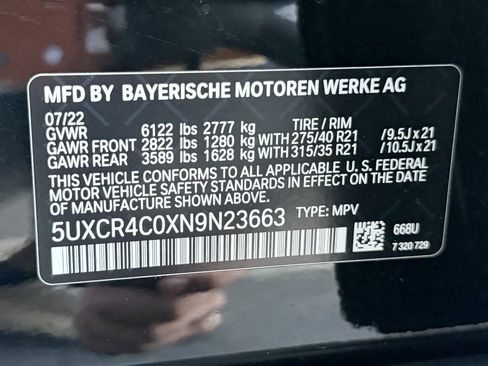 Used 2022 BMW X5 sDrive40i w/ Parking Assistance Package image 55